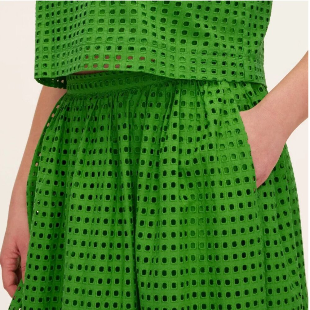 NWT Limited Edition Kate Spade New York & Target Green Eyelet Skirt Size Small - Picture 7 of 7